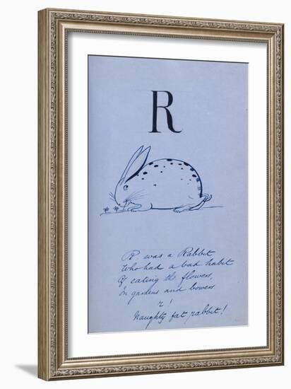 Nonsense Alphabet - R, 1860-Edward Lear-Framed Giclee Print