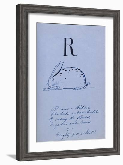 Nonsense Alphabet - R, 1860-Edward Lear-Framed Giclee Print