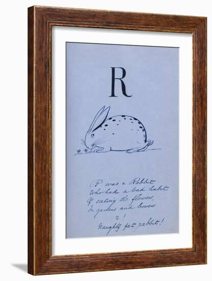 Nonsense Alphabet - R, 1860-Edward Lear-Framed Giclee Print