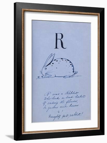 Nonsense Alphabet - R, 1860-Edward Lear-Framed Giclee Print