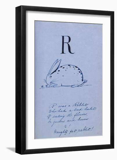 Nonsense Alphabet - R, 1860-Edward Lear-Framed Giclee Print