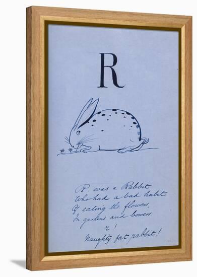 Nonsense Alphabet - R, 1860-Edward Lear-Framed Premier Image Canvas