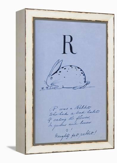 Nonsense Alphabet - R, 1860-Edward Lear-Framed Premier Image Canvas