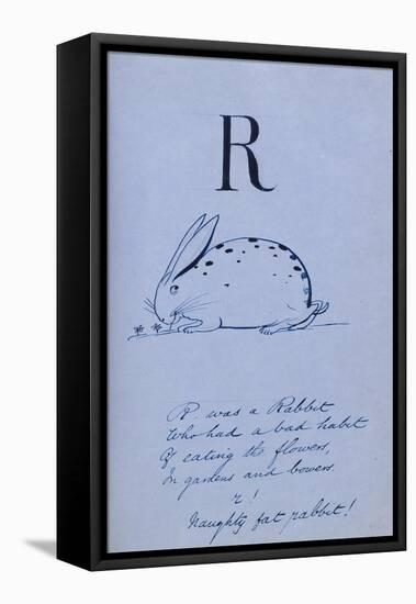 Nonsense Alphabet - R, 1860-Edward Lear-Framed Premier Image Canvas