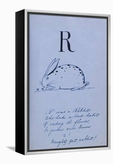 Nonsense Alphabet - R, 1860-Edward Lear-Framed Premier Image Canvas