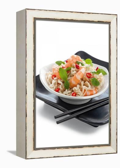 Noodle Dish with Prawns-Fabio Petroni-Framed Premier Image Canvas