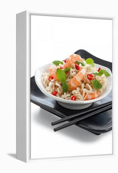 Noodle Dish with Prawns-Fabio Petroni-Framed Premier Image Canvas