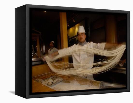 Noodle Making, Xi'an, Shaanxi Province, China-Pete Oxford-Framed Premier Image Canvas