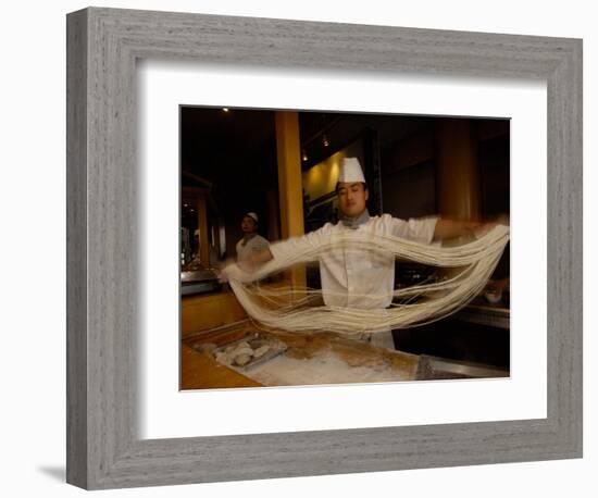 Noodle Making, Xi'an, Shaanxi Province, China-Pete Oxford-Framed Photographic Print