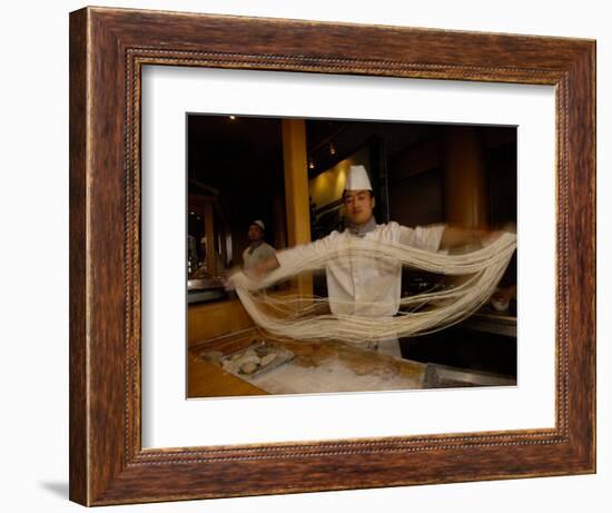 Noodle Making, Xi'an, Shaanxi Province, China-Pete Oxford-Framed Photographic Print