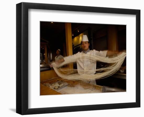 Noodle Making, Xi'an, Shaanxi Province, China-Pete Oxford-Framed Photographic Print