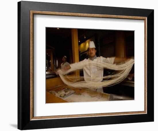 Noodle Making, Xi'an, Shaanxi Province, China-Pete Oxford-Framed Photographic Print