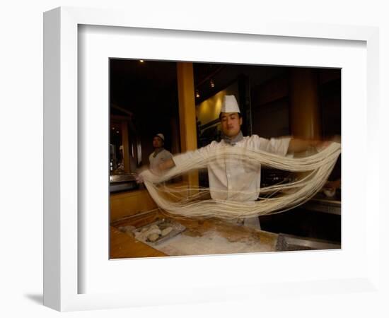 Noodle Making, Xi'an, Shaanxi Province, China-Pete Oxford-Framed Photographic Print