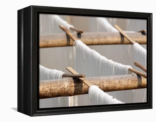 Noodles Drying in the Sun, Hsipaw, Myanmar-Jay Sturdevant-Framed Premier Image Canvas