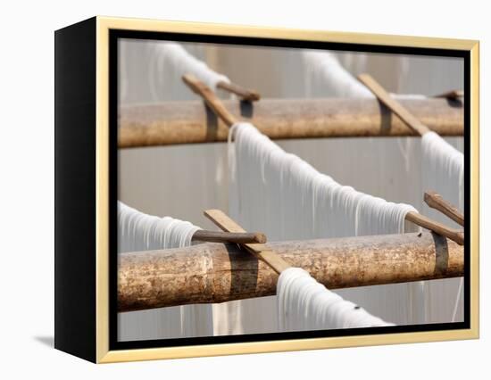 Noodles Drying in the Sun, Hsipaw, Myanmar-Jay Sturdevant-Framed Premier Image Canvas