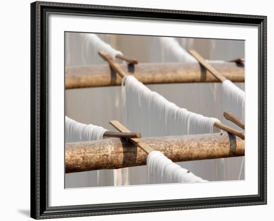 Noodles Drying in the Sun, Hsipaw, Myanmar-Jay Sturdevant-Framed Photographic Print