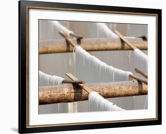 Noodles Drying in the Sun, Hsipaw, Myanmar-Jay Sturdevant-Framed Photographic Print