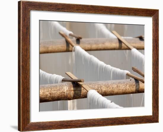 Noodles Drying in the Sun, Hsipaw, Myanmar-Jay Sturdevant-Framed Photographic Print