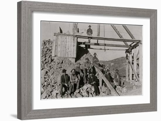 Noon Break For Miners At Cripple Creek-F. Jay Haynes-Framed Art Print