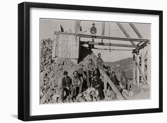 Noon Break For Miners At Cripple Creek-F. Jay Haynes-Framed Art Print