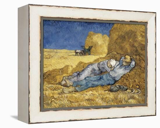 Noon, or the Siesta, after Millet-Vincent van Gogh-Framed Stretched Canvas