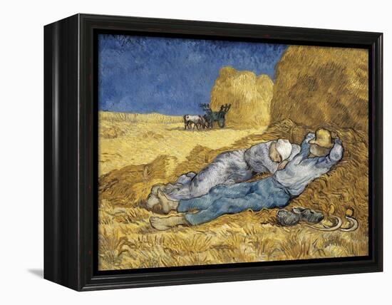 Noon, or the Siesta, after Millet-Vincent van Gogh-Framed Stretched Canvas