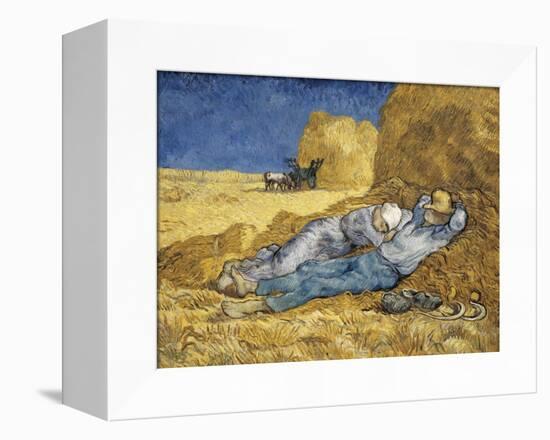 Noon, or the Siesta, after Millet-Vincent van Gogh-Framed Stretched Canvas