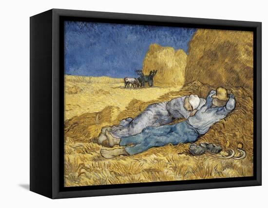 Noon, or the Siesta, after Millet-Vincent van Gogh-Framed Stretched Canvas