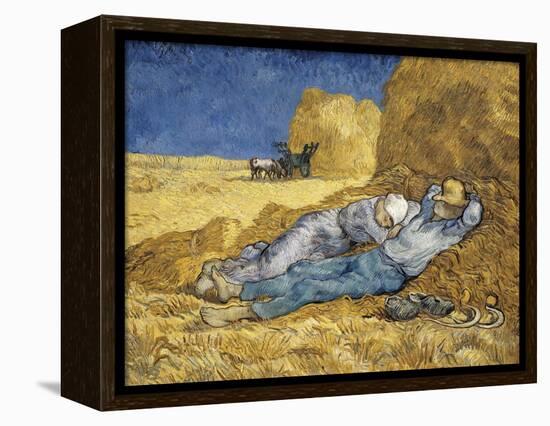 Noon, or the Siesta, after Millet-Vincent van Gogh-Framed Stretched Canvas