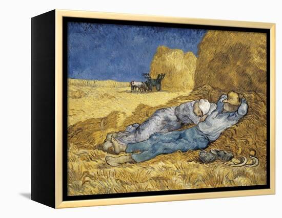 Noon, or the Siesta, after Millet-Vincent van Gogh-Framed Stretched Canvas