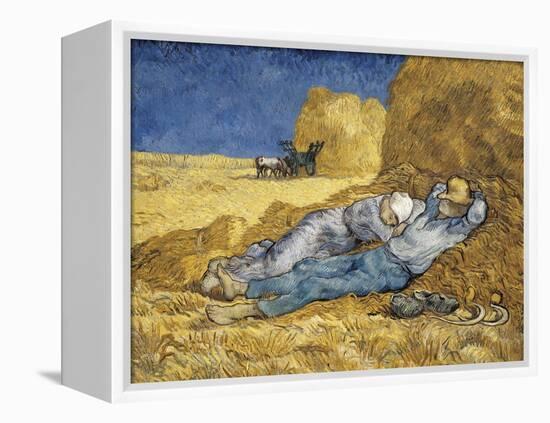 Noon, or the Siesta, after Millet-Vincent van Gogh-Framed Stretched Canvas