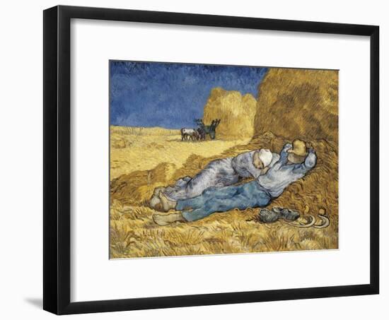 Noon, or the Siesta, after Millet-Vincent van Gogh-Framed Art Print