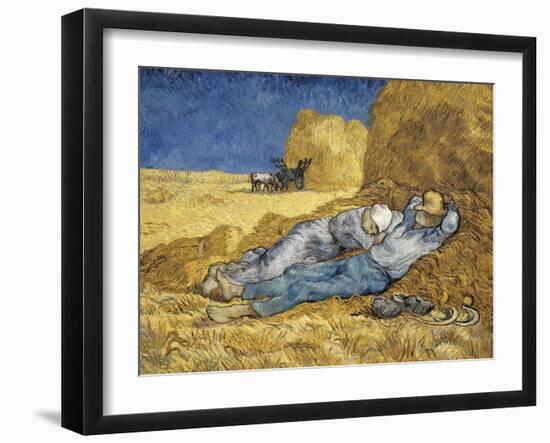 Noon, or the Siesta, after Millet-Vincent van Gogh-Framed Art Print