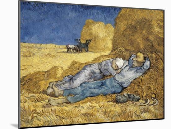 Noon, or the Siesta, after Millet-Vincent van Gogh-Mounted Art Print