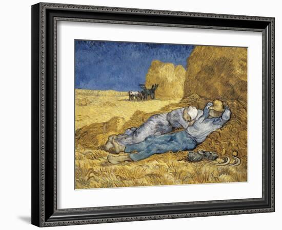 Noon, or the Siesta, after Millet-Vincent van Gogh-Framed Art Print