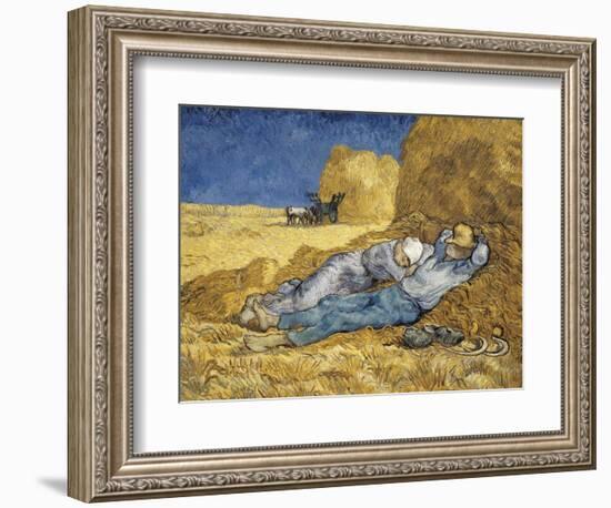 Noon, or the Siesta, after Millet-Vincent van Gogh-Framed Art Print