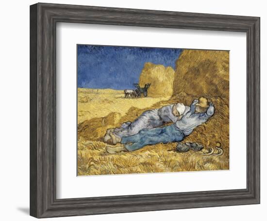 Noon, or the Siesta, after Millet-Vincent van Gogh-Framed Art Print