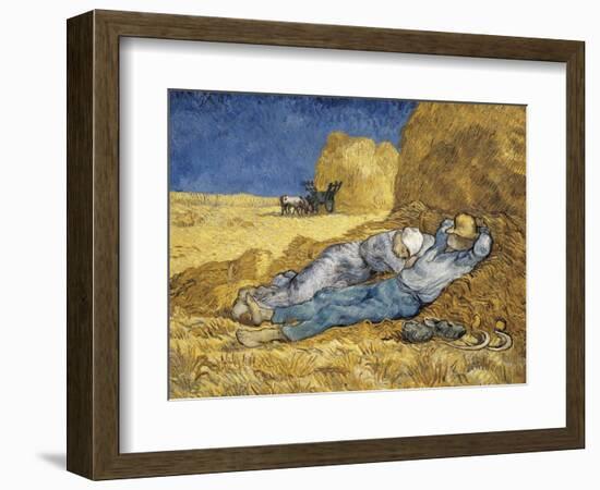 Noon, or the Siesta, after Millet-Vincent van Gogh-Framed Art Print