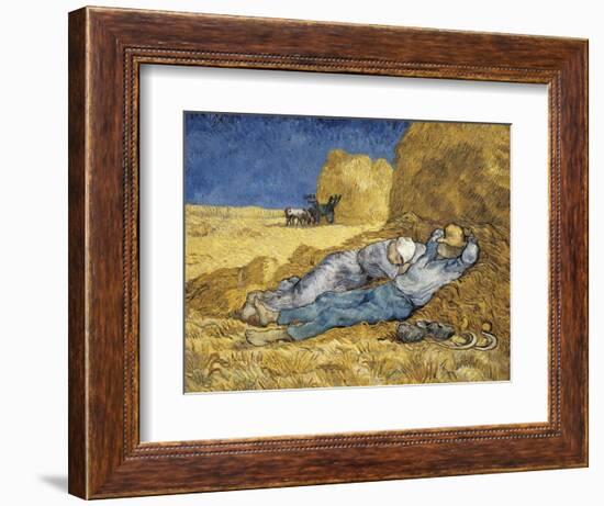 Noon, or the Siesta, after Millet-Vincent van Gogh-Framed Art Print