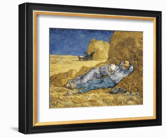 Noon, or the Siesta, after Millet-Vincent van Gogh-Framed Art Print