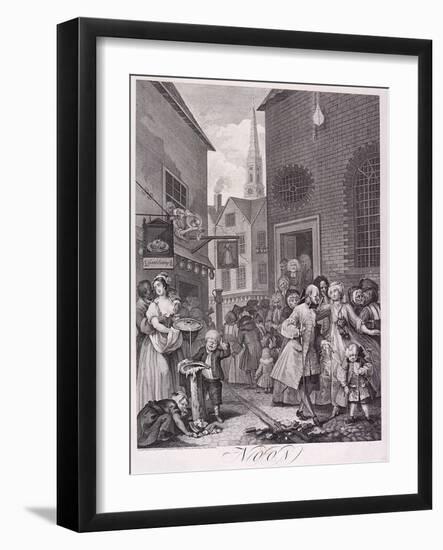 Noon, Plate II from Times of Day, 1738-William Hogarth-Framed Giclee Print