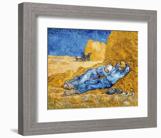 Noon - Rest from Work, 1891-Vincent Van Gogh-Framed Art Print