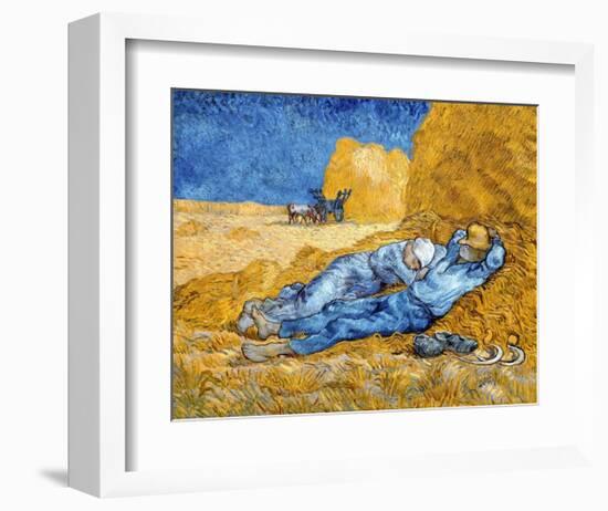 Noon - Rest from Work, 1891-Vincent Van Gogh-Framed Art Print