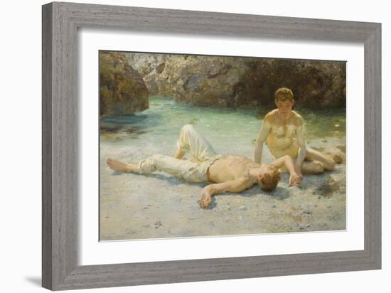 Noonday Heat, 1902-3-Henry Scott Tuke-Framed Giclee Print