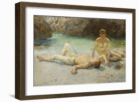 Noonday Heat, 1902-3-Henry Scott Tuke-Framed Giclee Print