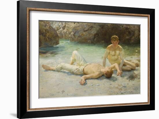 Noonday Heat, 1902-3-Henry Scott Tuke-Framed Giclee Print