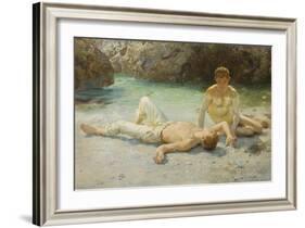 Noonday Heat, 1902-3-Henry Scott Tuke-Framed Giclee Print