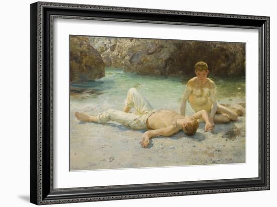 Noonday Heat, 1902-3-Henry Scott Tuke-Framed Giclee Print