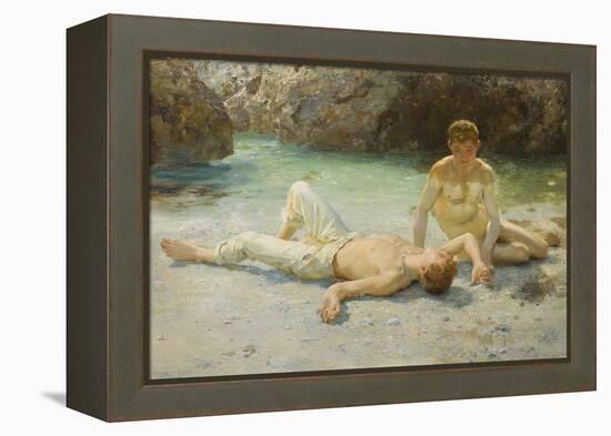 Noonday Heat, 1902-3-Henry Scott Tuke-Framed Premier Image Canvas