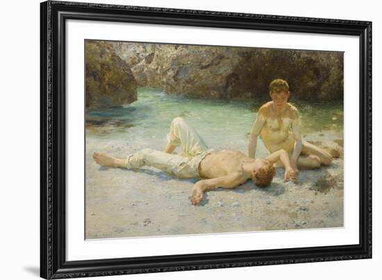 Noonday Heat, 1902-3-Henry Scott Tuke-Framed Giclee Print